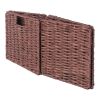 Tessa 2-Pc Woven Rope Basket Set; Foldable; Walnut