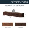 48" Rustic Wood Fireplace Mantel,Wall-Mounted & Floating Shelf for Home Decor