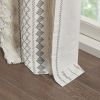 Imani Cotton Printed Curtain Panel with Chenille Stripe and Lining