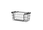 Oceanstar Stackable Metal Wire Storage Basket Set for Pantry, Countertop, Kitchen or Bathroom – Black, Set of 3