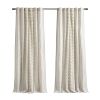 Imani Cotton Printed Curtain Panel with Chenille Stripe and Lining