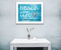 "Beach Life" By Cindy Jacobs, Printed Wall Art, Ready To Hang Framed Poster, White Frame