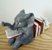 Elephant And Rabbit Reading Resin Craft Ornament