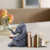 Elephant And Rabbit Reading Resin Craft Ornament