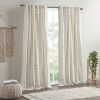 Imani Cotton Printed Curtain Panel with Chenille Stripe and Lining