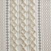 Imani Cotton Printed Curtain Panel with Chenille Stripe and Lining