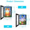 Kids Art Frame Front Opening Wooden Frame Artwork Display Storage Frame Picture Frame Wall Display for Photo Art Projects Picture Children Drawing